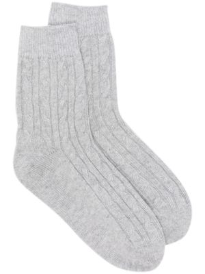 Eleventy cable-knit socks - Grey