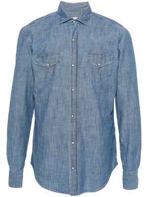 Eleventy chambray cotton shirt - Blue