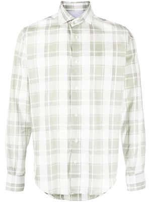 Eleventy check print buttoned shirt - Green
