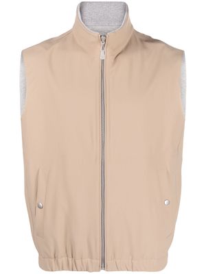 Eleventy contrast-sleeve lightweight jacket - Neutrals