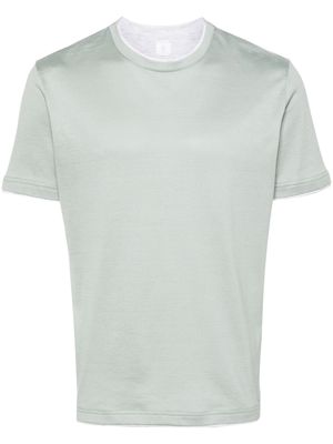 Eleventy contrasting-trim cotton T-shirt - Green
