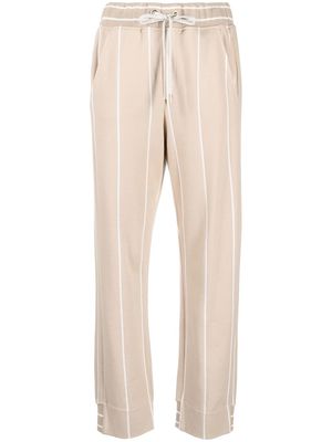 Eleventy cotton striped track-pants - Neutrals