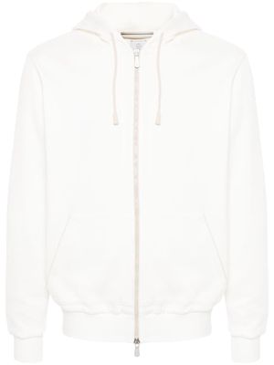 Eleventy cotton zipped hoodie - Neutrals