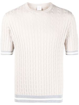 Eleventy crew-neck short-sleeve sweater - Neutrals