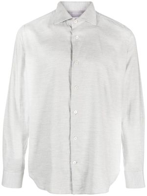 Eleventy Dandy long-sleeved cotton-lyocell shirt - Grey