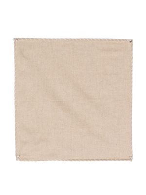 Eleventy diagonal-stripe cotton scarf - Brown