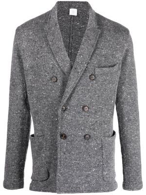 Eleventy double-breasted knit blazer - Grey