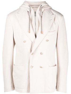 Eleventy double-breasted notched blazer - Neutrals