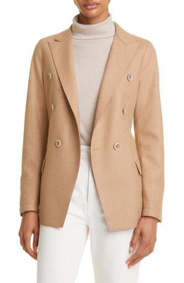 Eleventy Double Breasted Wool Blend Blazer in Cammello Scuro