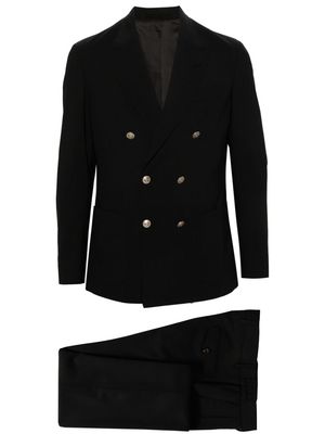 Eleventy double-breasted wool-blend suit - Black
