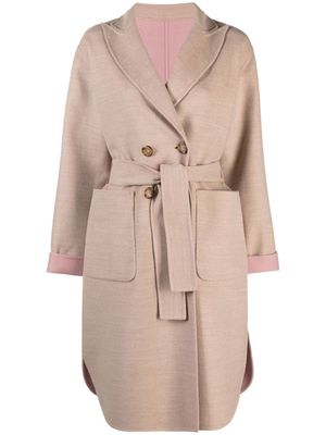 Eleventy double-breasted wool coat - Neutrals
