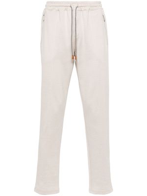 Eleventy drawstring-fastening cotton-blend track pants - Neutrals