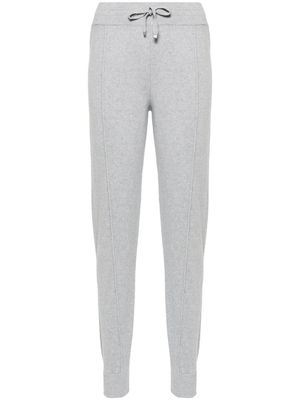 Eleventy drawstring-fastening knitted trousers - Grey