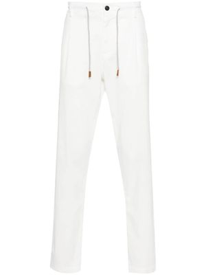 Eleventy drawstring-fastening trousers - White