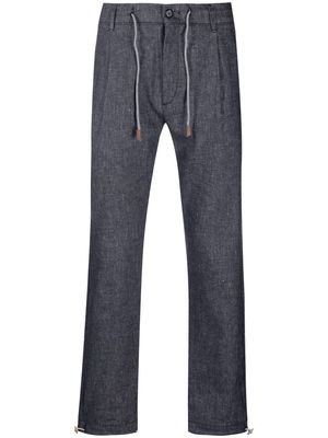 Eleventy drawstring-fastening waist jeans - Blue