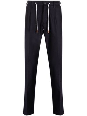 Eleventy drawstring slim-cut trousers - Blue