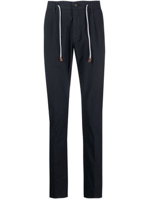 Eleventy drawstring stretch-cotton trousers - Blue