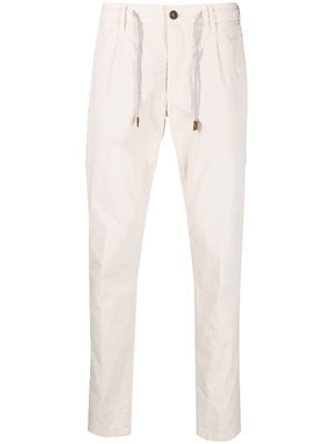 Eleventy drawstring stretch-cotton trousers - Neutrals