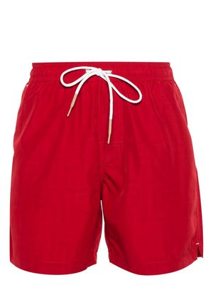 Eleventy drawstring swim shorts - Red