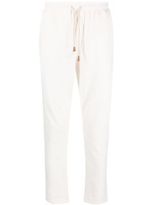 Eleventy drawstring-waist cotton track pants - Neutrals