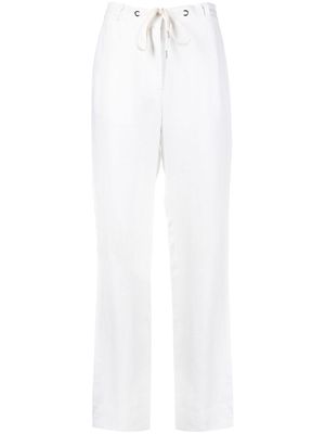 Eleventy drawstring-waist fastening trousers - White