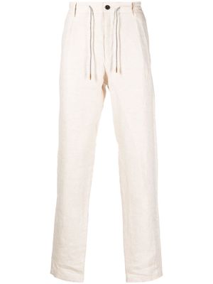 Eleventy drawstring-waist linen trousers - Neutrals