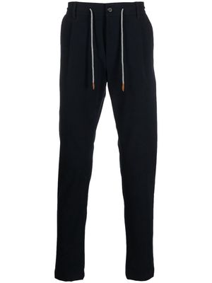 Eleventy drawstring-waist tapered trousers - Blue