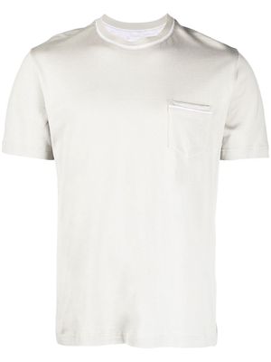 Eleventy embroidered logo t-shirt - Grey