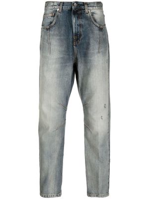 Eleventy faded-effect tapered-leg jeans - Blue