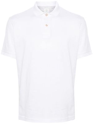 Eleventy fine-knit cotton polo shirt - 01N WHITE
