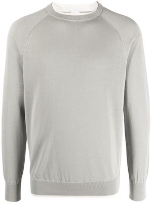 Eleventy fine-knit raglan-sleeve jumper - Grey