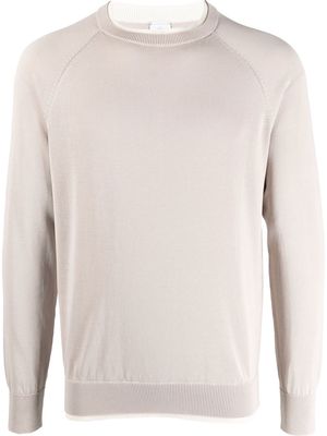 Eleventy fine-knit raglan-sleeve jumper - Neutrals