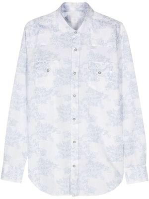 Eleventy floral-print shirt - Blue