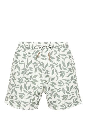 Eleventy floral-print swim shorts - Green