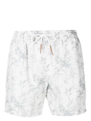 Eleventy floral-print swim shorts - Grey