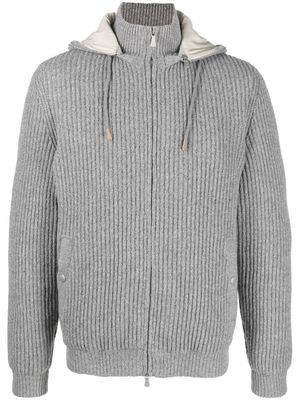 Eleventy front-zip cardigan - Grey