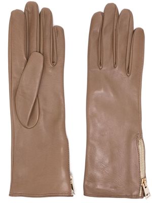 Eleventy full-finger leather gloves - Neutrals