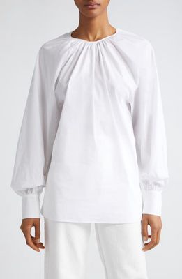 Eleventy Gathered Neck Top in White