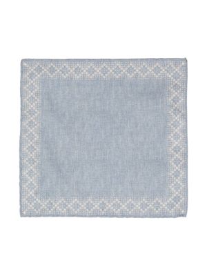 Eleventy geometric-pattern scarf - Blue
