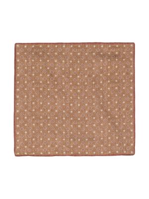 Eleventy geometric-print cotton-wool blen scarf - Brown