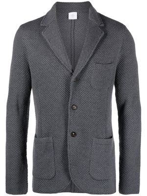 Eleventy honeycomb-knit wool cardigan - Grey