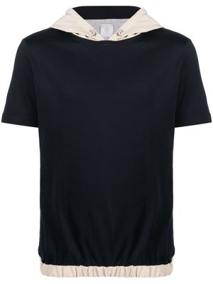 Eleventy hooded short-sleeved T-shirt - Blue