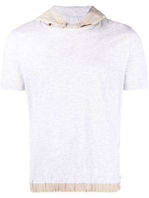 Eleventy hooded short-sleeved T-shirt - Grey