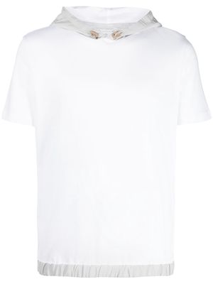Eleventy hooded short-sleeved T-shirt - White