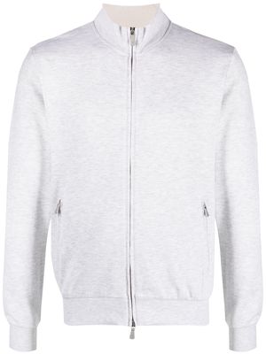 Eleventy jersey zip-up sweatshirt - Grey