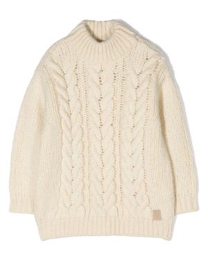 Eleventy Kids cable-knit jumper - Neutrals