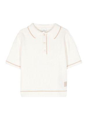 Eleventy Kids knitted polo shirt - Neutrals