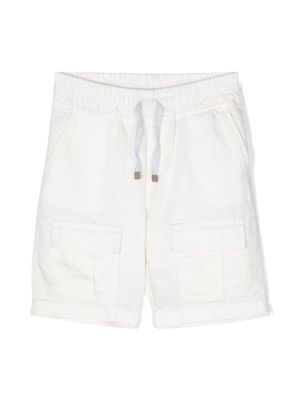 Eleventy Kids logo-appliqué shorts - White