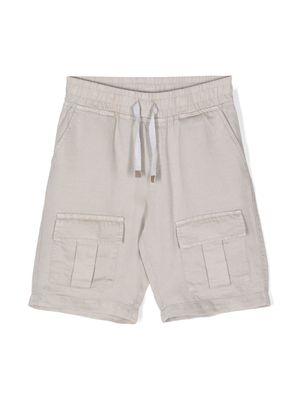 Eleventy Kids logo-patch cargo shorts - Grey