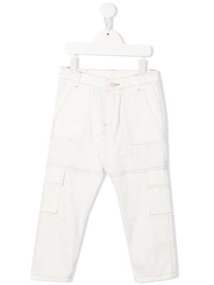 Eleventy Kids mid-rise straight-leg trousers - White